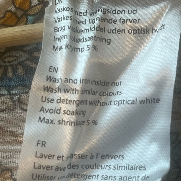 Rue de Femme Caftan Long Maxi Dress Double Front Slit Sand L V-Neck Pockets - Picture 12 of 16